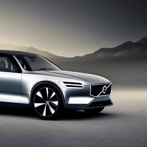 Prompt: volvo futuristic car