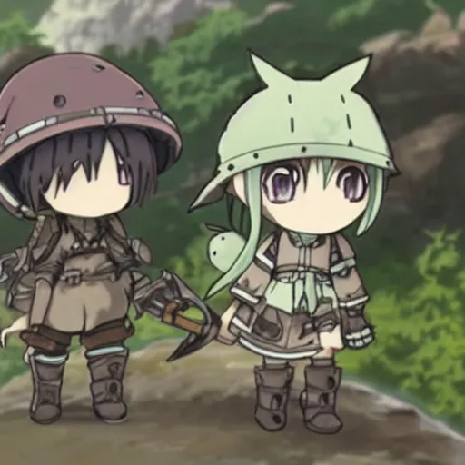 Image similar to made in abyss, chibi