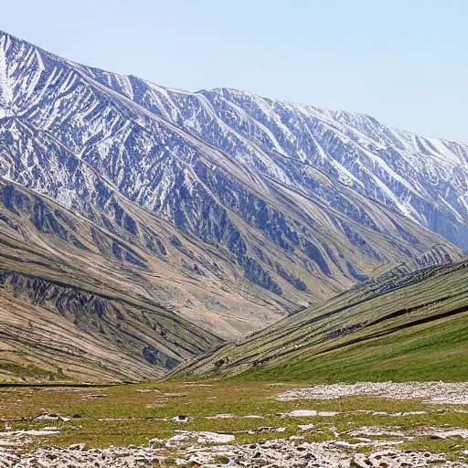 Prompt: typical landscape of the Chechen republic