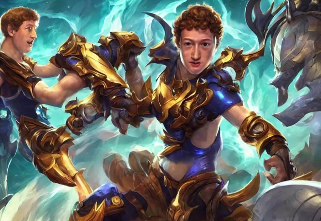 Prompt: mark zuckerberg as a league of legends character