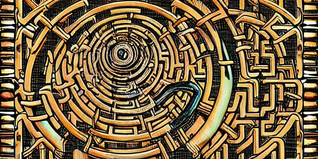 Image similar to maze labyrinth steampunk by albert gleizes