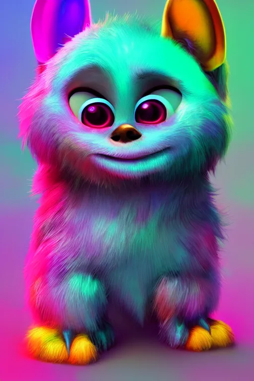 Prompt: colorful full body shot of a cute gizmo, trending on artstation, trending on deviantart ,cinematic backlighting, 8k, hyper detail, studio disney