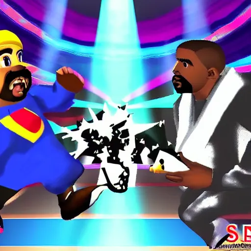 Image similar to kanye west in super smash bros melee