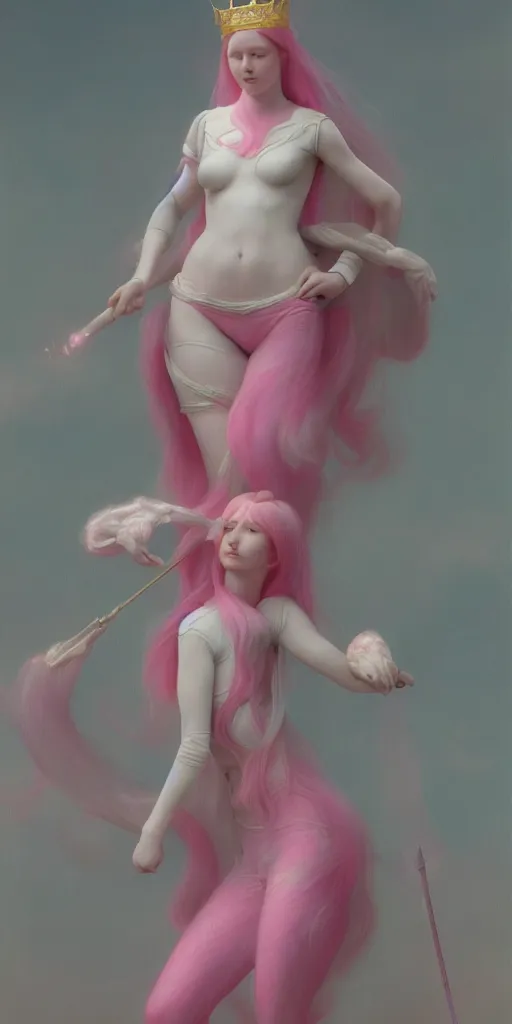 Image similar to princess bubblegum, masterpiece by Edgar Maxence and Ross Tran and Michael Whelan, gustav dore, 8k, octane render