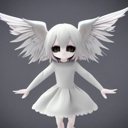 Lovely anime girl avatar dark angel