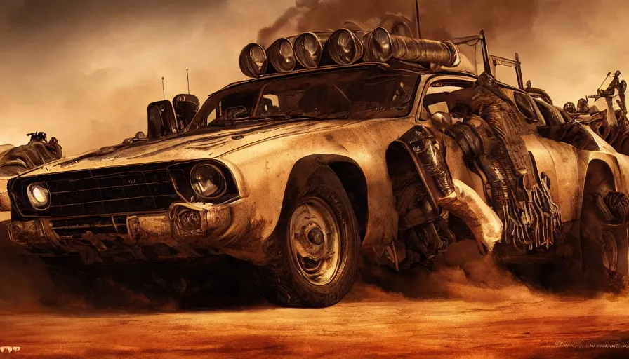 Image similar to Mad Max like a PS1 game cover, hyperdetailed, artstation, cgsociety, 8k