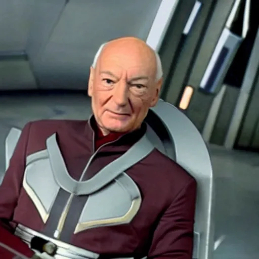 Image similar to caprain picard as a space pirate