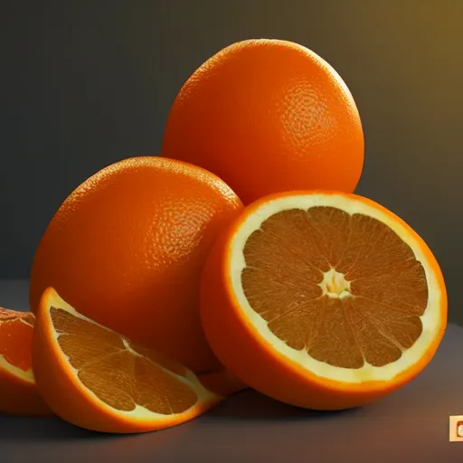 Prompt: highly detailed, juicy oranges, 4k, unreal engine 5, octane render, stephanie sarley,