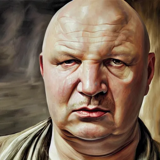 Prompt: high quality high detail painting by lucian freud, hd, varys from game of thrones