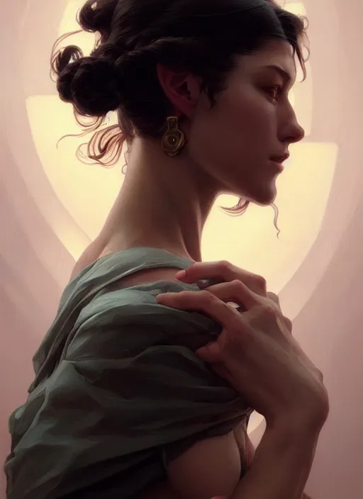 Image similar to portrait of logan wolwerine, intricate, elegant, highly detailed, digital painting, artstation, concept art, smooth, sharp focus, illustration, art by artgerm, greg rutkowski, alphonse mucha, uang guangjian, gil elvgren, sachin teng, symmetry!!