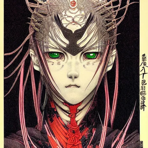 Image similar to prompt : portrait of muse soft light painted by takato yamamoto, magical rinnegan eyes, inspired by ninja anime, smooth face feature, intricate oil painting, high detail, sharp high detail, manga and anime