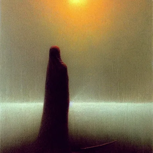 Image similar to among the hopeless, art by beksinski