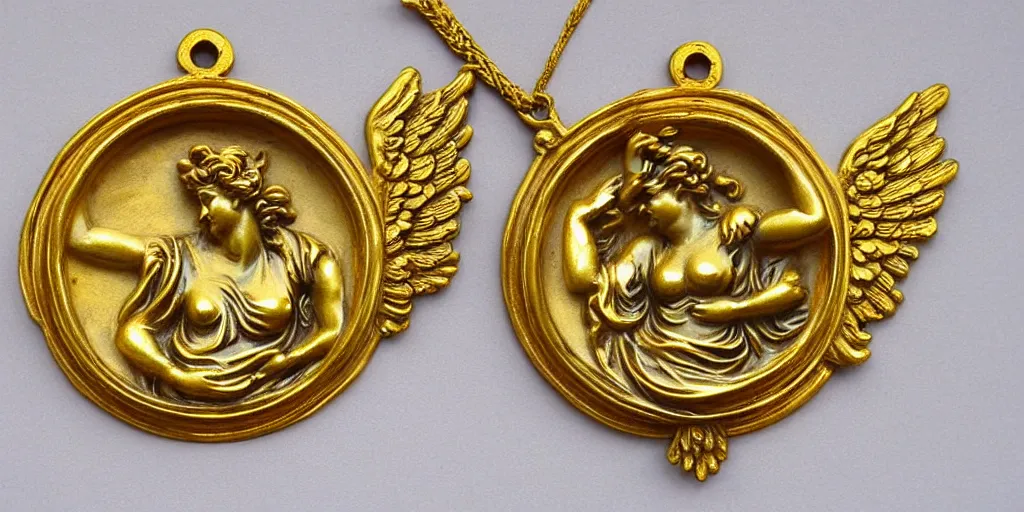 Image similar to Venus Athena beautiful gracious pagans baroque marble and gold medallions in space clouds winged angels greeks, baroque and rococo ornaments, decorative golden elements, ultrarealistic