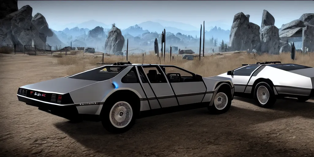 Image similar to dmc delorean in skyrim