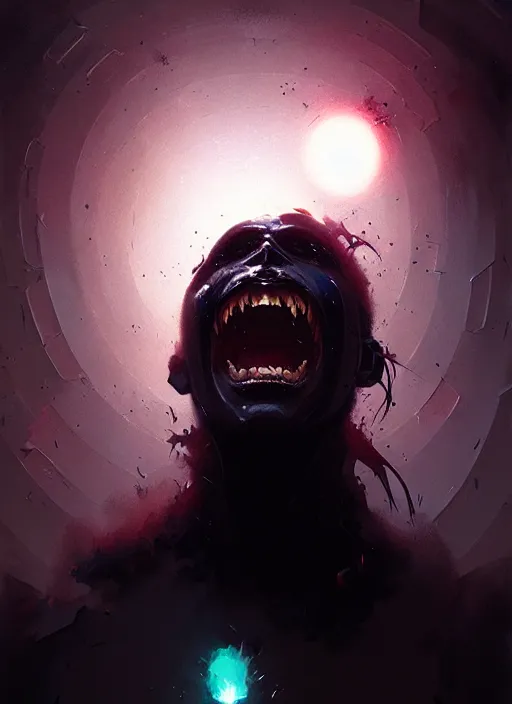 Image similar to portrait of the screaming void by greg rutkowski