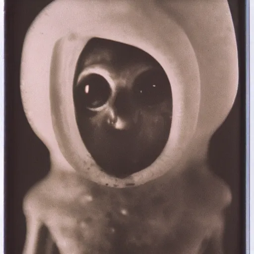 Image similar to polaroid of squid-like ithilid face shot by Tarkovsky