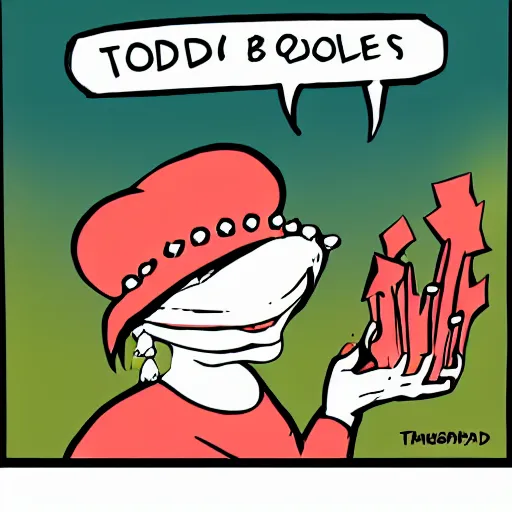 Image similar to toad queen cartoon