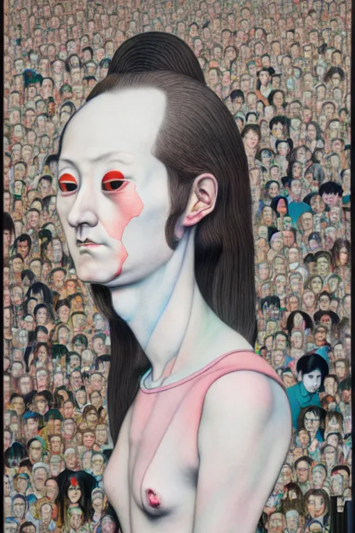 Image similar to full view, from a distance, of marcel duchamp, style of yoshii chie and hikari shimoda and martine johanna, highly detailed