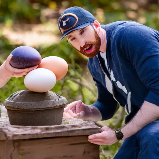 Prompt: chris evans hatches from an egg, very detailed, very realistic, 8 k