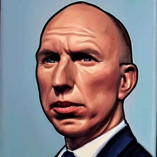 Image similar to peter dutton as voldemort, oil painting