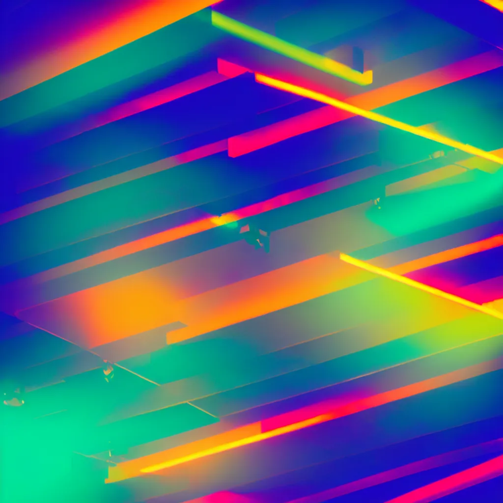 Prompt: photograph of intersecting windows of various colors at night, dream-like, trending on unsplash, volumetric lighting, cool temperature, Tame Impala album art