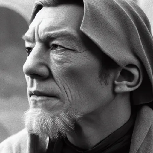 Image similar to Young Ian McKellen as Obi-Wan Kenobi, 4k, UHD