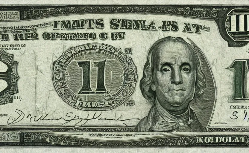 Image similar to rectangular photograph of one hundred dollar u. s. currency note featuring franklin