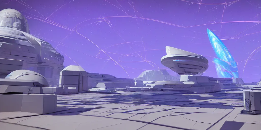 Image similar to futuristic space port, world of tomorrow, retro line art, path traced