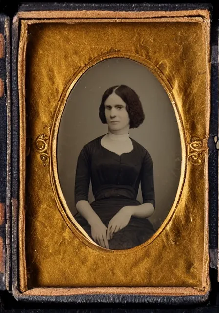 Image similar to daguerreotype of a woman