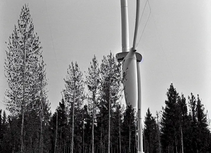 Image similar to black and white photograph with a realistic high - resolution wide - angle lens of the soviet duga - 3 antenna at chernobyl.