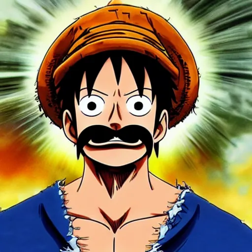 Image similar to luffy with mustache