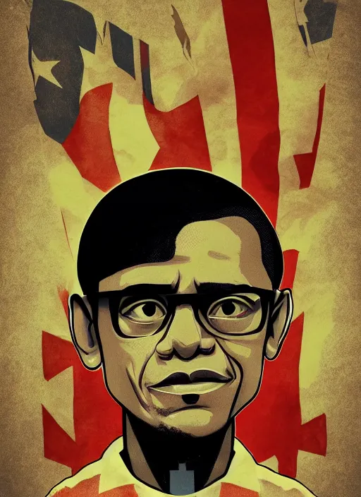 Prompt: obama in the style of jamie hewlett, digital art, trending on artstation