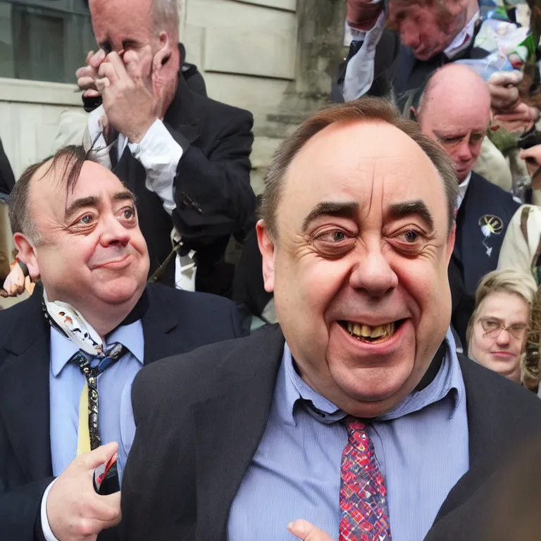 Image similar to alex salmond as a salmon