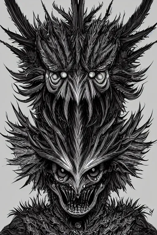 Prompt: thistle goblin monster, symmetrical, highly detailed, digital art, sharp focus, trending on art station