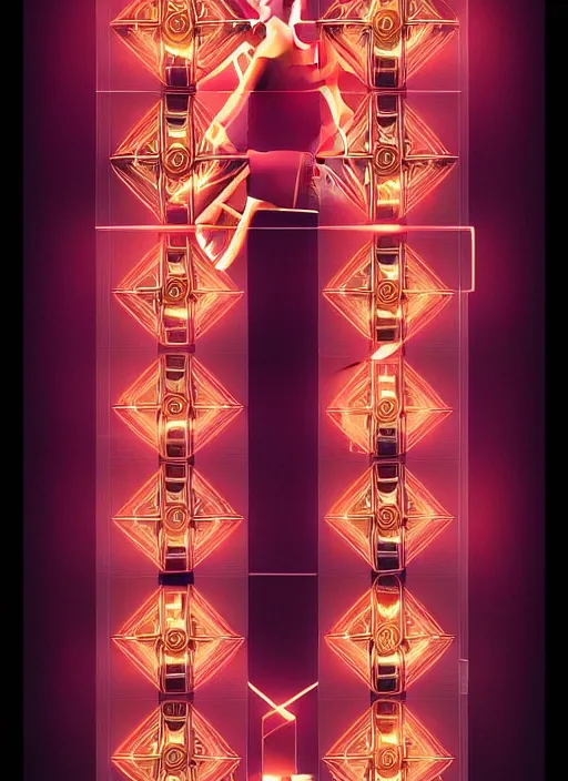 Image similar to symmetry!! product render poster puzzle cube scifi, glowing lights!! intricate, elegant, highly detailed, artstation, concept art, smooth, sharp focus, illustration, art by artgerm