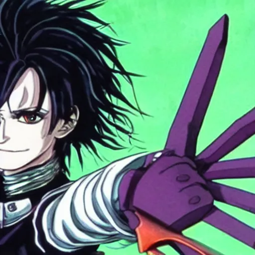 Image similar to edward scissorhands in jojo bizarre adventure