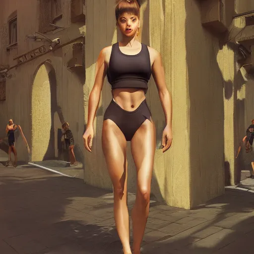 Prompt: lisa manoban in fit tight clothing, hyper detailed, digital art, trending in artstation, cinematic lighting, studio quality, smooth render, unreal engine 5 rendered, octane rendered, art style by klimt and nixeu and ian sprigger and wlop and krenz cushart