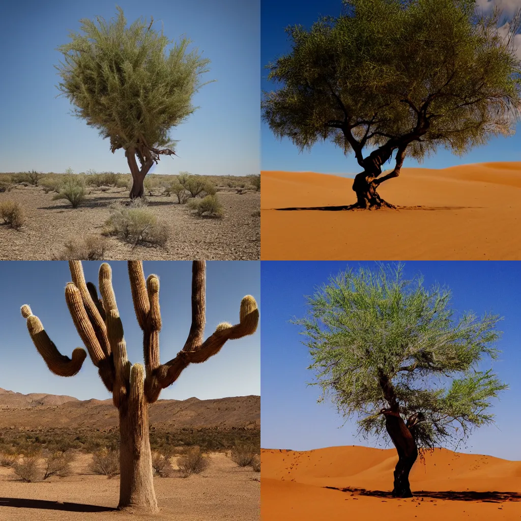 Prompt: Tree in desert