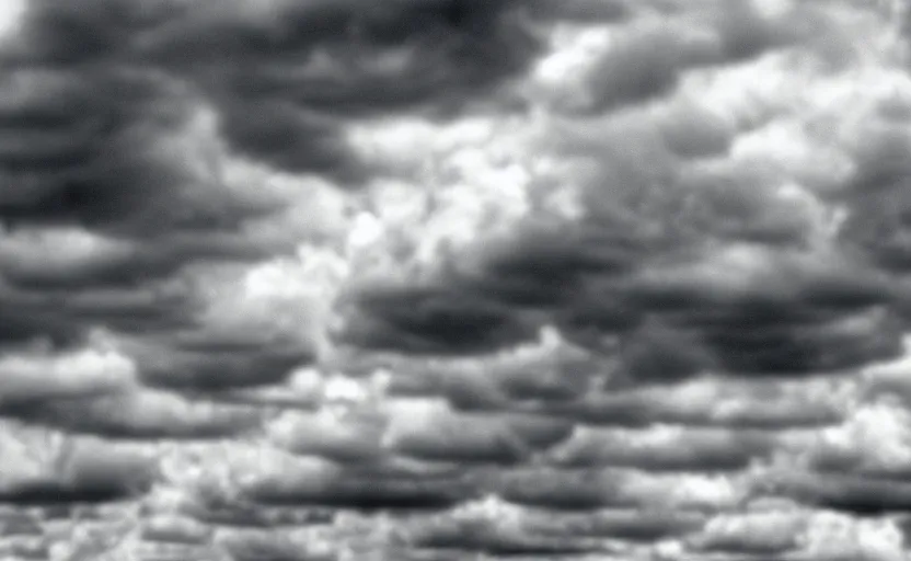 Prompt: sky by Andrei Tarkovsky, detailed clouds, lomography photo effect, monochrome, noise grain film