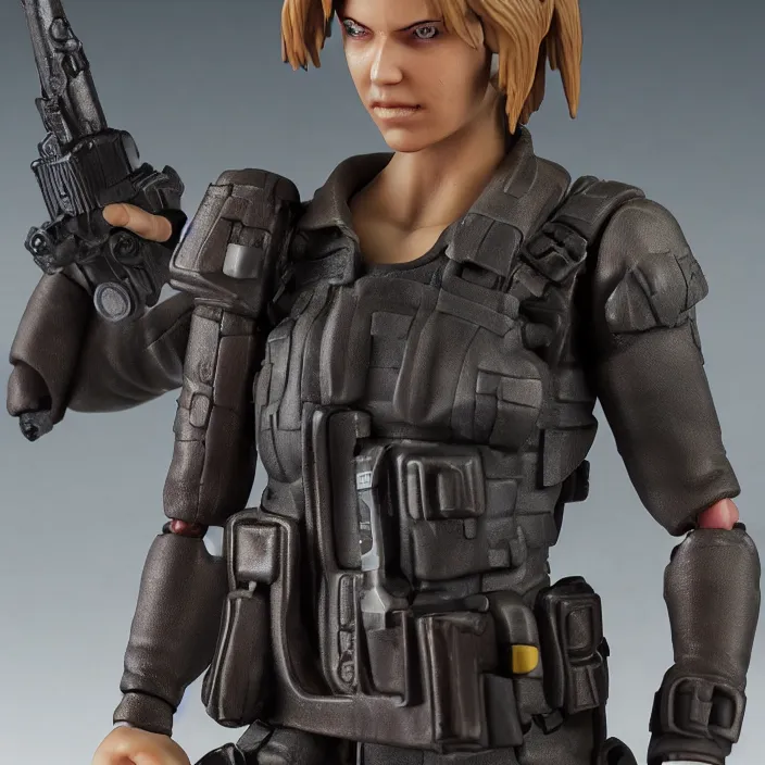 Image similar to a detailed figure of lisa trevor from resident evil, first 4 figures, detailed product photo