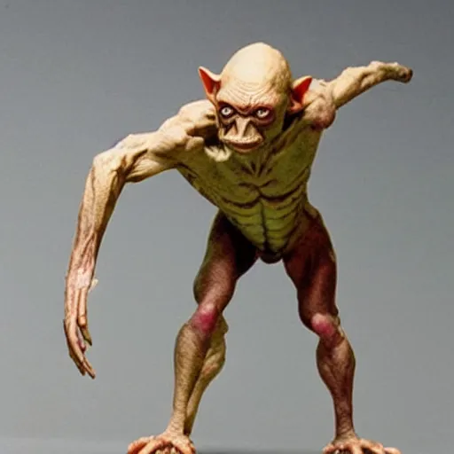 Image similar to gollum has giant chicken legs instead of his legs