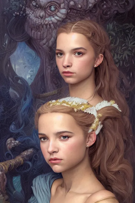 Prompt: A fantasy comic book style portrait painting of Alicia Vikander, Anya Taylor-Joy, hybrid, as an Atlantean Reptilian Warrior, François Boucher, Oil Painting, Mystical Valkyrie, unreal 5, DAZ, hyperrealistic, octane render, Regal, Refined, Detailed Digital Art, RPG portrait, William-Adolphe Bouguereau, Michael Cheval, Walt Disney (1937), Steampunk, dynamic lighting, Highly Detailed, Cinematic Lighting, Unreal Engine, 8k, HD