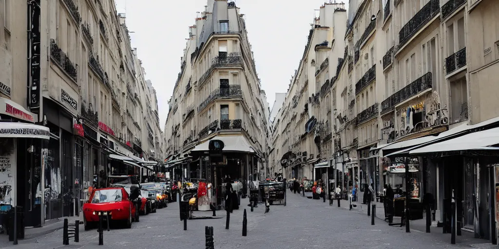 Prompt: streets of a mix of paris and new york