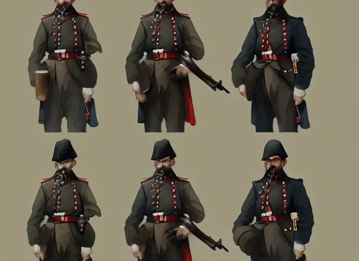 Image similar to 1 8 5 5 british crimean war soldier, character face study, multiple angles, directions and moods. faces only, concept art finely detailed perfect art, painted by greg rutkowski makoto shinkai takashi takeuchi studio ghibli, pinterest, cevagraf comics