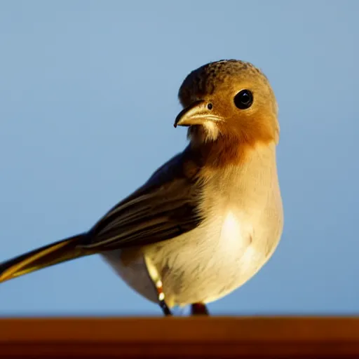 Image similar to A photograph of a bird wearing headphones and speaking into a microphone