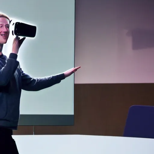 Prompt: Mark Zuckerberg dancing with vr headset on