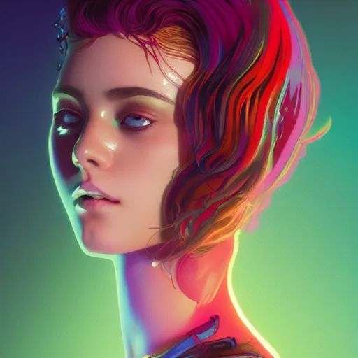 Image similar to young woman, gorgeous face, vaporwave aesthetic, synthwave, colorful, psychedelic, broken, shattered, beaten, sadness, crying, tears, artstation, concept art, smooth, extremely sharp detail, finely tuned detail, 8 k, unreal engine 5, ultra sharp focus, illustration, art by artgerm and greg rutkowski and alphonse mucha