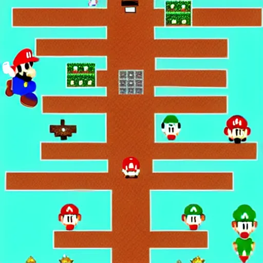 Image similar to super mario family tree