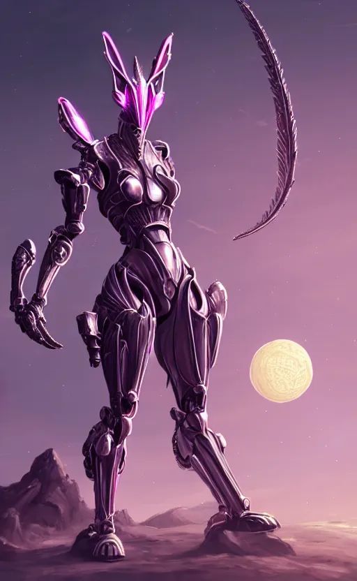 Image similar to extremely detailed giantess shot, front shot, of a goddess that's a giant beautiful stunning anthropomorphic robot female dragon with metal cat ears, standing majestically on a mountain, elegant pose, detailed sharp robot dragon claws, robot dragon feet, streamlined pink armor, thick warframe thighs, long elegant tail, detailed warframe fanart, destiny fanart, high quality digital art, giantess art, furry art, 3D realistic, warframe art, Destiny art, furaffinity, DeviantArt, artstation, 8k HD, octane render