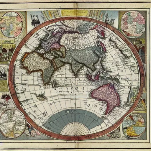 Image similar to the world map according to the ottoman empire in 1 5 6 5